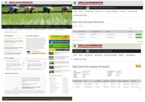 Gambar 3. Tampilan Web Desa Kadubereum Kecamatan Padarincang 