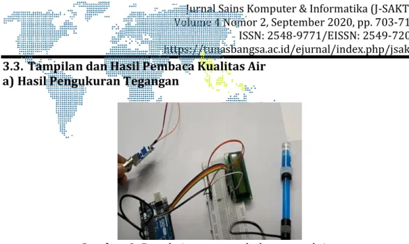 Gambar 9. Rangkaian sensor ph dengan arduino 