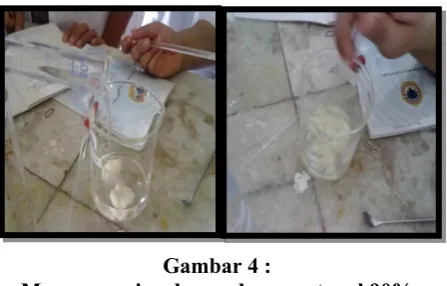 Gambar 3 :Penyaringan endapan
