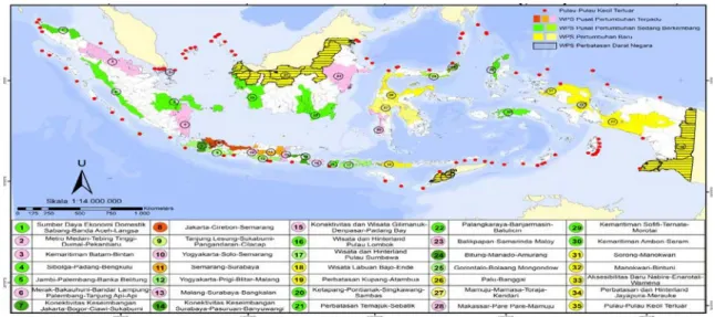 Gambar 3.1 Peta Arahan Wilayah Pengembangan Strategis Indonesia 