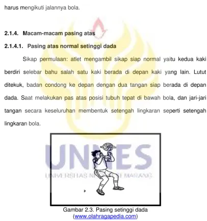 Gambar 2.3. Pasing setinggi dada 