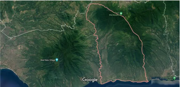 Gambar 2. Peta Kecamatan Satar Mese, Kabupaten Manggarai [3] 