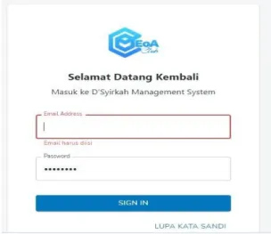 Gambar 3. 3 Login False Email