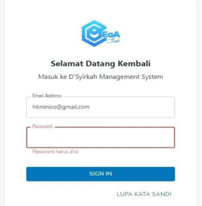Gambar 3. 5 Login False Password