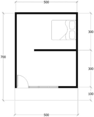 Gambar 4.4  Sketsa denah rumah eksisting di kampung  