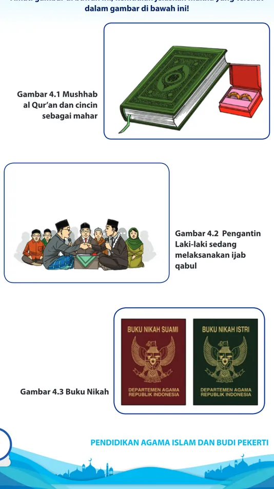 Gambar 4.1 Mushhab  al Qur’an dan cincin  sebagai mahar