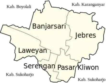 Gambar 1. Wilayah Administrasi Kota Surakarta 