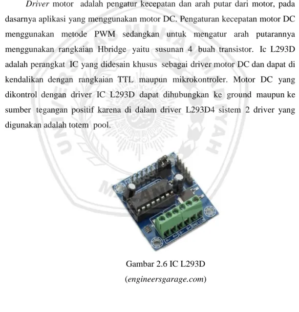 Gambar 2.6 IC L293D  (engineersgarage.com) 