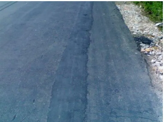 Gambar 2. Kondisi jalan raya yang berlubang 