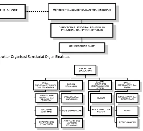 Gambar 2:  Struktur Organisasi BNSP  