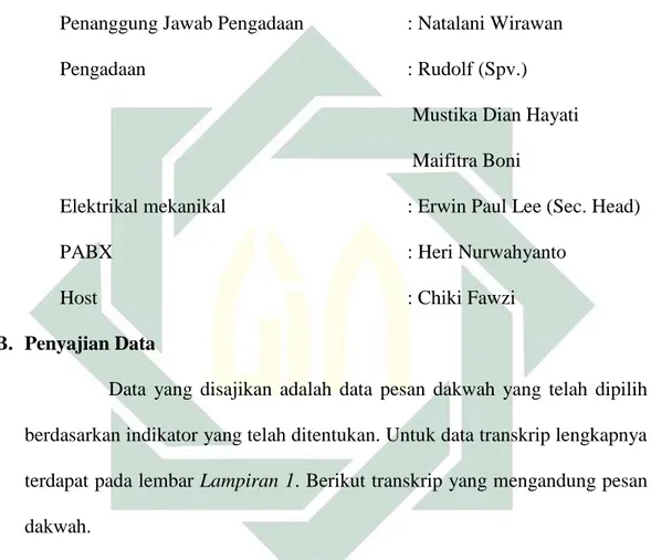 Tabel 4.1 Pesan Dakwah Verbal Video 1 Kota Madrid 