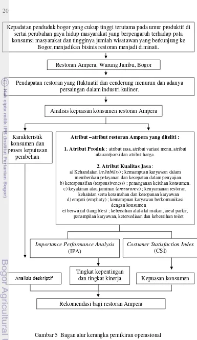 Gambar 5  Bagan alur kerangka pemikiran operasional 