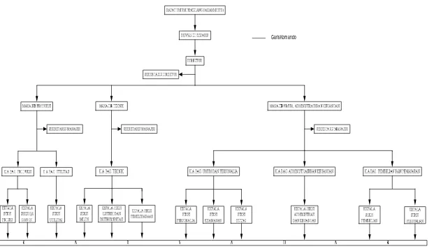 Gambar 9.1 Struktur Organisasi Pra Rancangan Pabrik Pembuatan Bio-Oil dari Batang Jagung