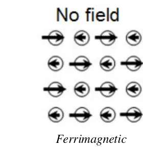 Gambar 2.8   Ilustrasi Dipol Magnetik Ferimagnetik (Kolhatkar et al, 2013) 