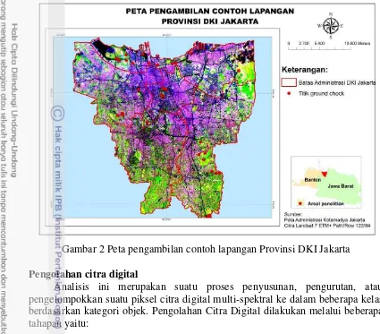 Gambar 2 Peta pengambilan contoh lapangan Provinsi DKI Jakarta 