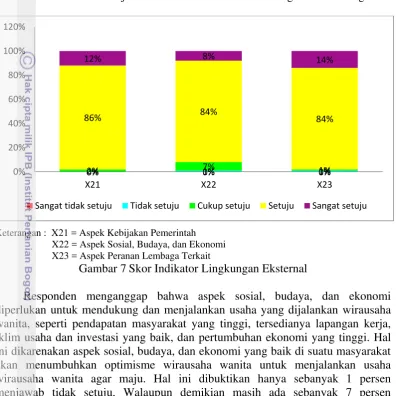 Gambar 7 Skor Indikator Lingkungan Eksternal 