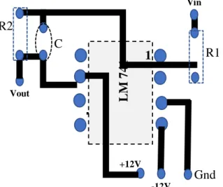 Gambar 10: Pola sambungan pada papan rangkaian tercetak printed circuit board (PCB).  KESIMPULAN BAHASAN 