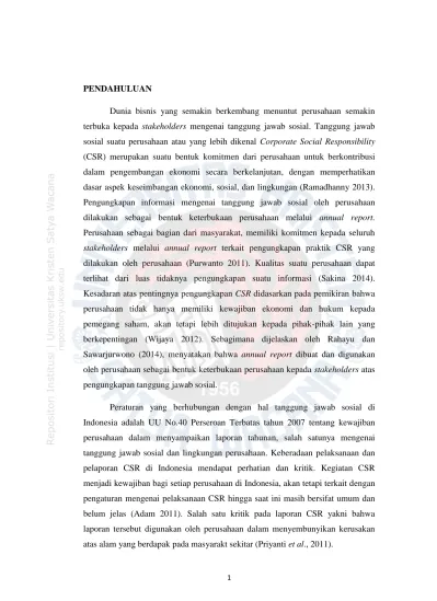 PENDAHULUAN Dunia Bisnis Yang Semakin Berkembang Menuntut Perusahaan ...