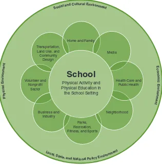 FIGURE 1-1 Context for physical activity and physical education in the school environment.