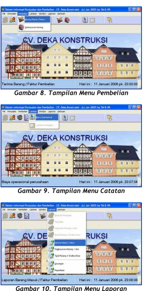 Gambar 10. Tampilan Menu Laporan 