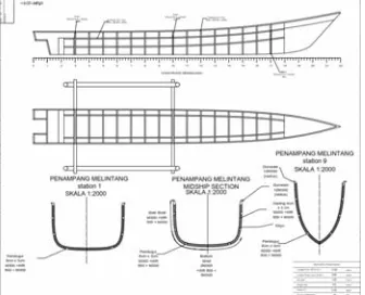 Gambar 2 kontruksi kapal 3GT. 