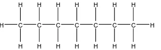 Gambar 4 . Rumus kimia heptana (C7H16)  