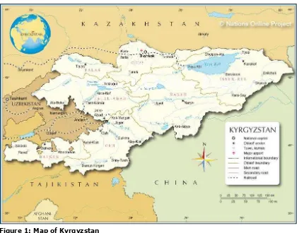 Figure 1: Map of Kyrgyzstan  