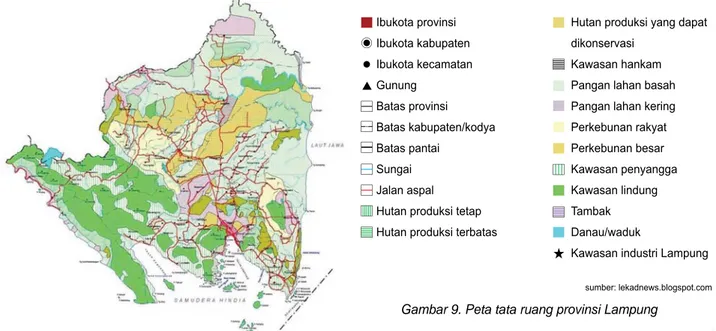 Gambar 9. Peta tata ruang provinsi Lampung