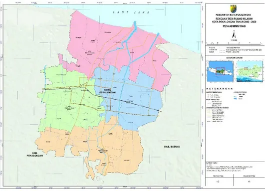 Gambar 2.1. Peta Administratif Kota Pekalongan 