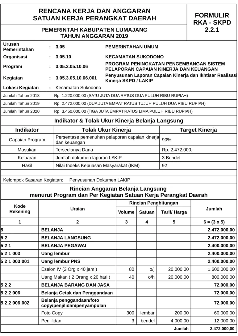 Foto Copy  300 lembar 200,00 60.000,00