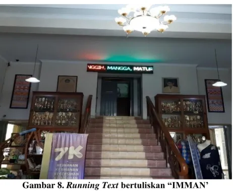 Gambar 8. Running Text bertuliskan “IMMAN’ 