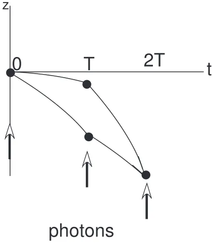 FIG. 2. Classical trajectories of atoms in the drop experiment.