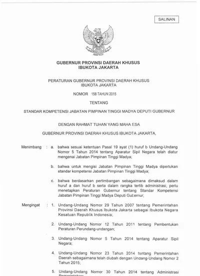 GUBERNUR PROVINSI DAERAH KHUSUS PERATURAN GUBERNUR PROVINSI DAERAH ...