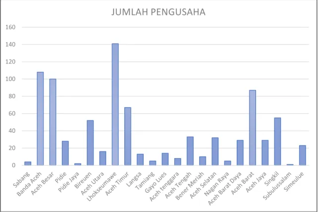 Gambar 1. Perkembangan UMKM di Aceh 