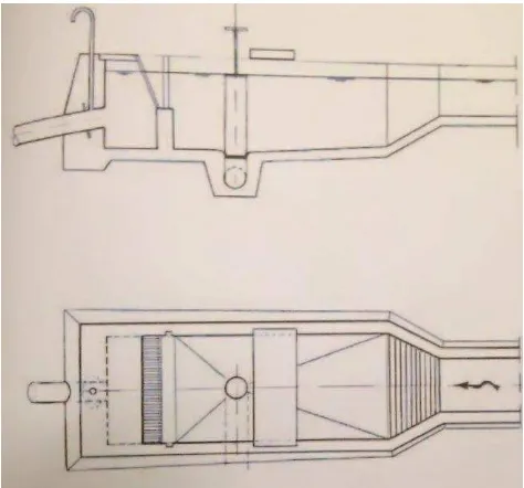 Gambar 2.7 Contoh rencana bak penenang(forebay) 