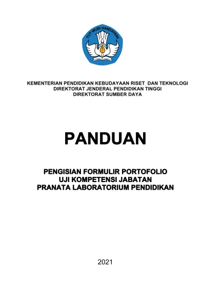 KEMENTERIAN PENDIDIKAN KEBUDAYAAN RISET DAN TEKNOLOGI DIREKTORAT ...