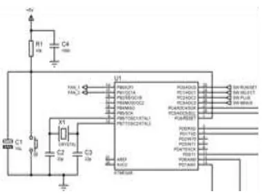 Gambar 3.2 Sistem Minimum ATmega 8 