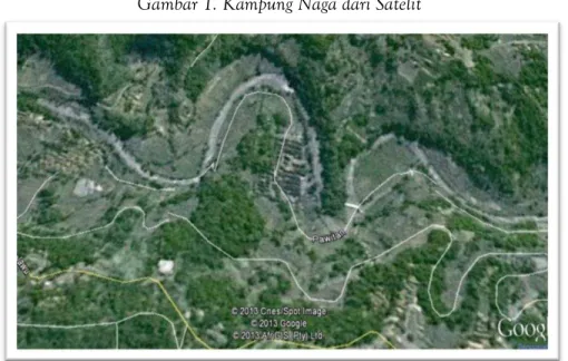 Gambar 1. Kampung Naga dari Satelit 