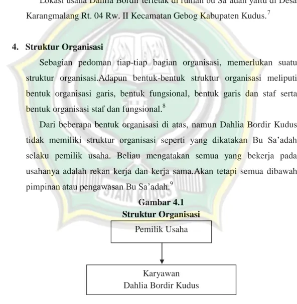 Gambar 4.1  Struktur Organisasi 