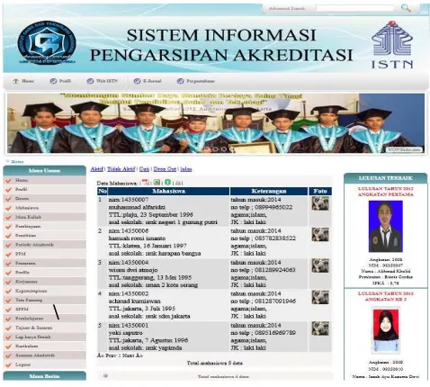 Gambar.11 Tampilan input data mahasiswa 