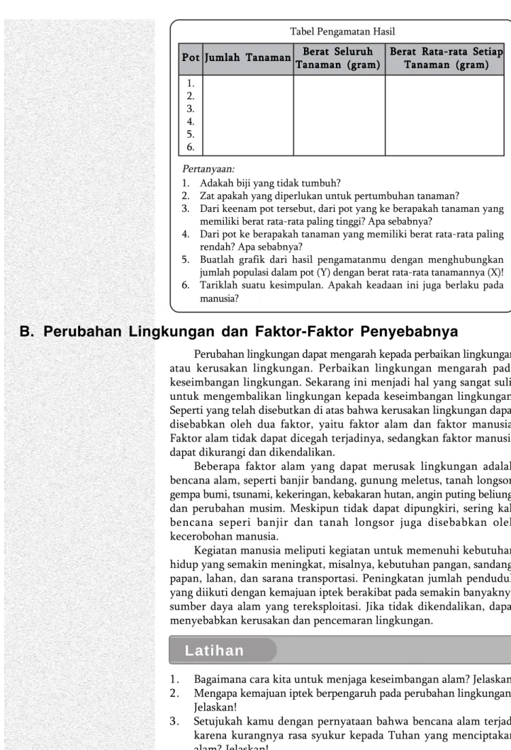 Tabel Pengamatan Hasil P o t