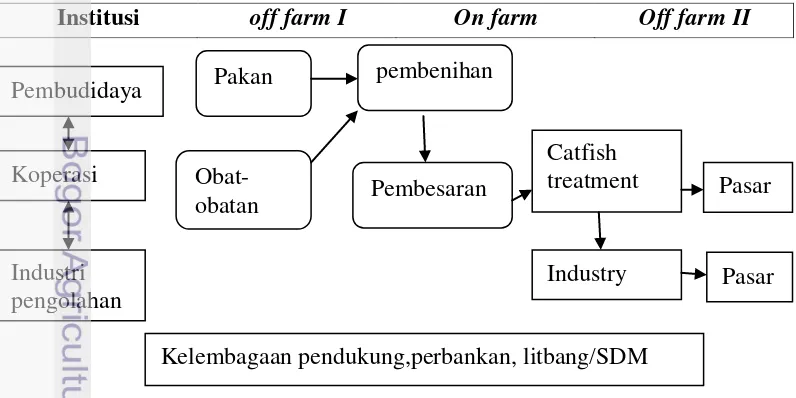 Gambar 2 Pola agribisnis lele Sangkuriang di Kabupaten Bogor 