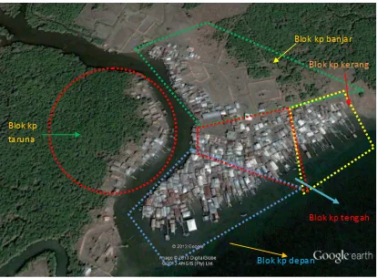 Gambar 4.4 Kampung Nelayan terdiri dari 5 Blok Sumber: Analisis Peneliti, 2014 