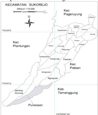 Gambar 1. Peta wilayah Kecamatan  Sooko 