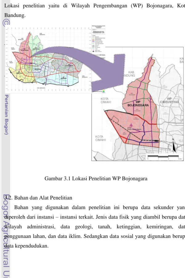 Gambar 3.1 Lokasi Penelitian WP Bojonagara 