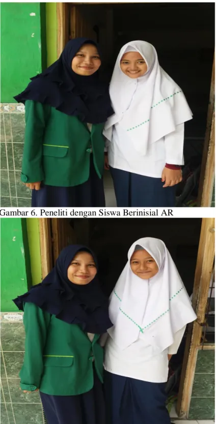 Gambar 6. Peneliti dengan Siswa Berinisial AR 