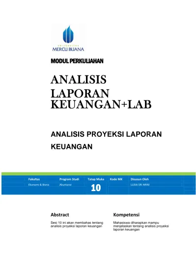 ANALISIS LAPORAN KEUANGAN+LAB