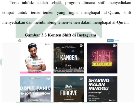 Gambar 3.3 Konten Shift di Instagram 