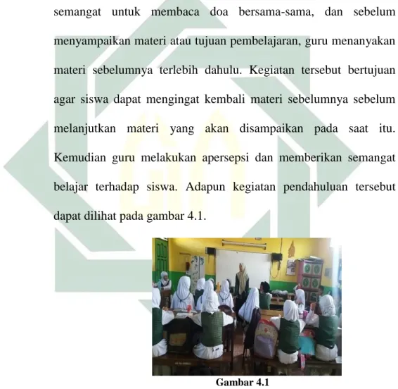 Gambar 4.1  Kegiatan Pendahuluan 