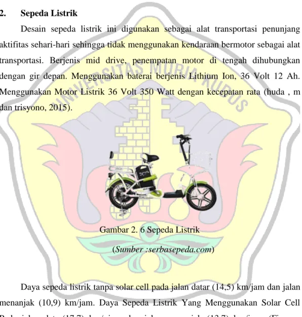 Gambar 2. 6 Sepeda Listrik  (Sumber :serbasepeda.com) 